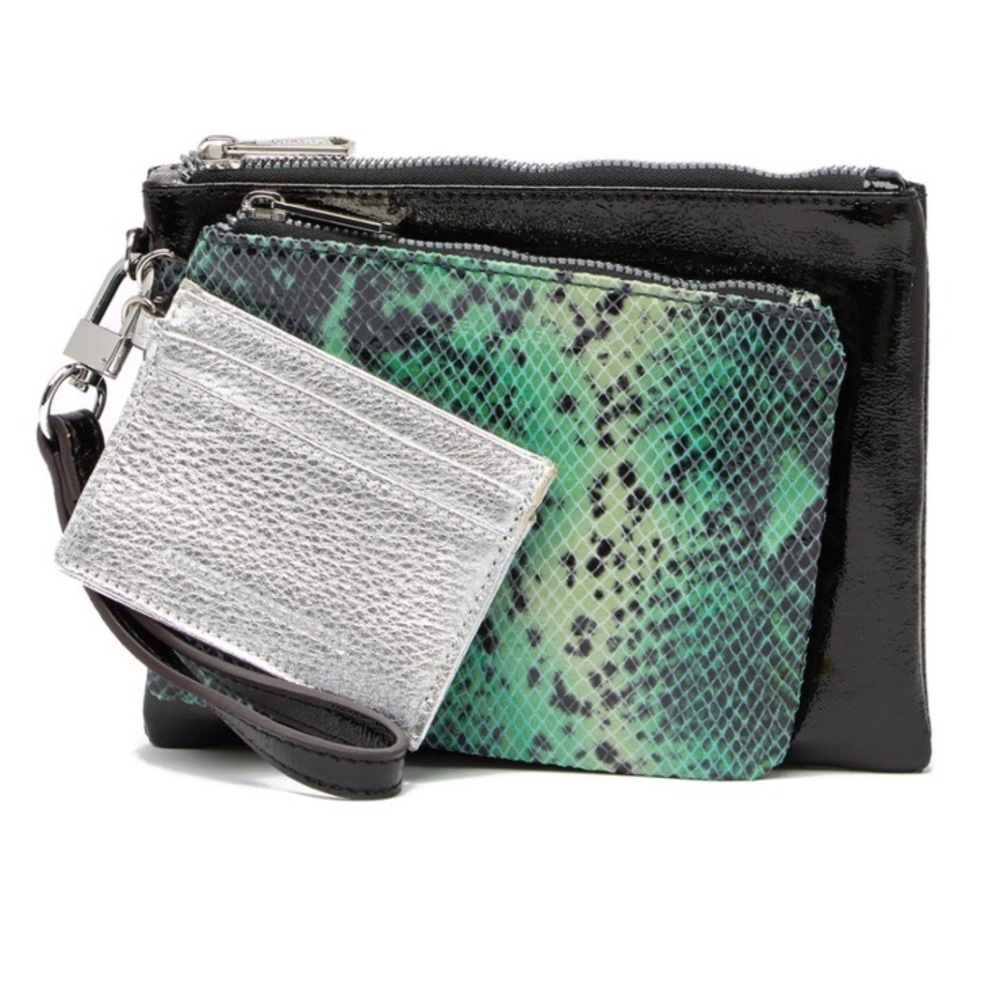 Aimee Kestenberg Three-Piece Leather Wristlet